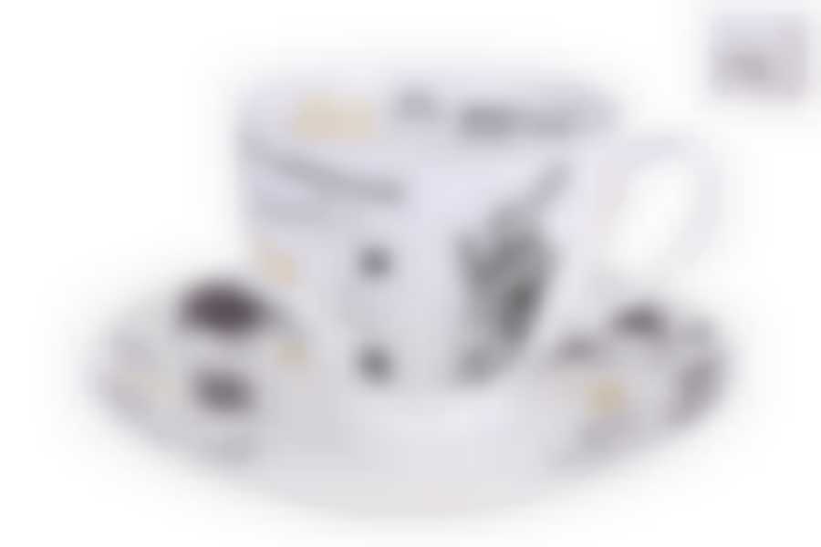 Пара кофейная круглая 220мл "Безумное чаепитие" п/у