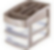 Универсальный бокс с органайзером средний (2 секции) капучино