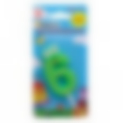 Свеча детская для торта PATERRA, цифра 6 (1шт.в упаковке)