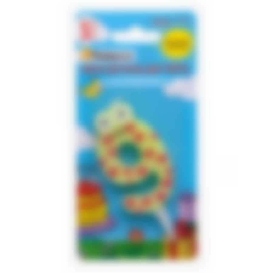 Свеча детская для торта PATERRA, цифра 9 (1шт.в упаковке)