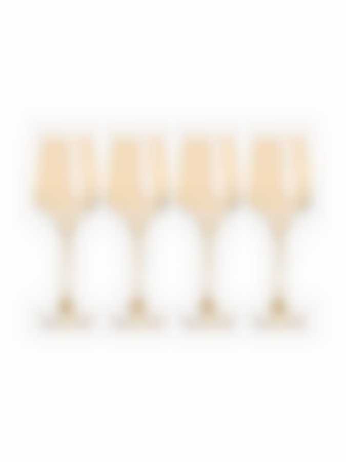 Набор бокалов на ножке Золотой мед 350мл 4шт