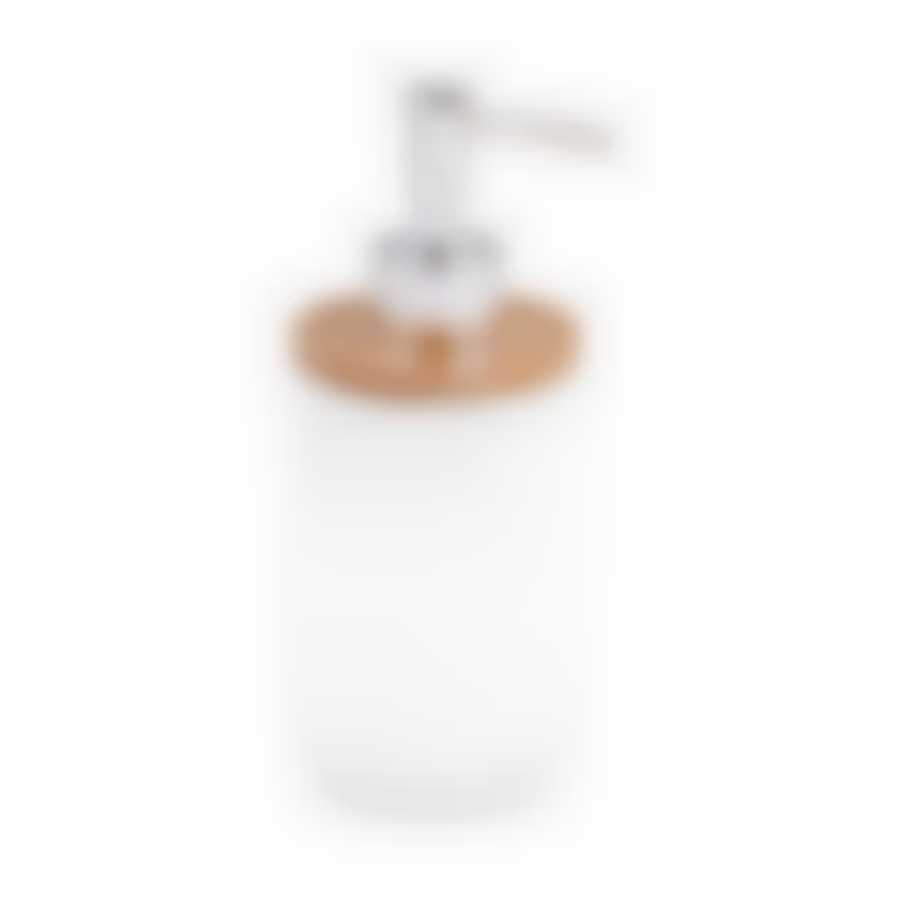 Дозатор для жидкого мыла "Бамбук" (белый)