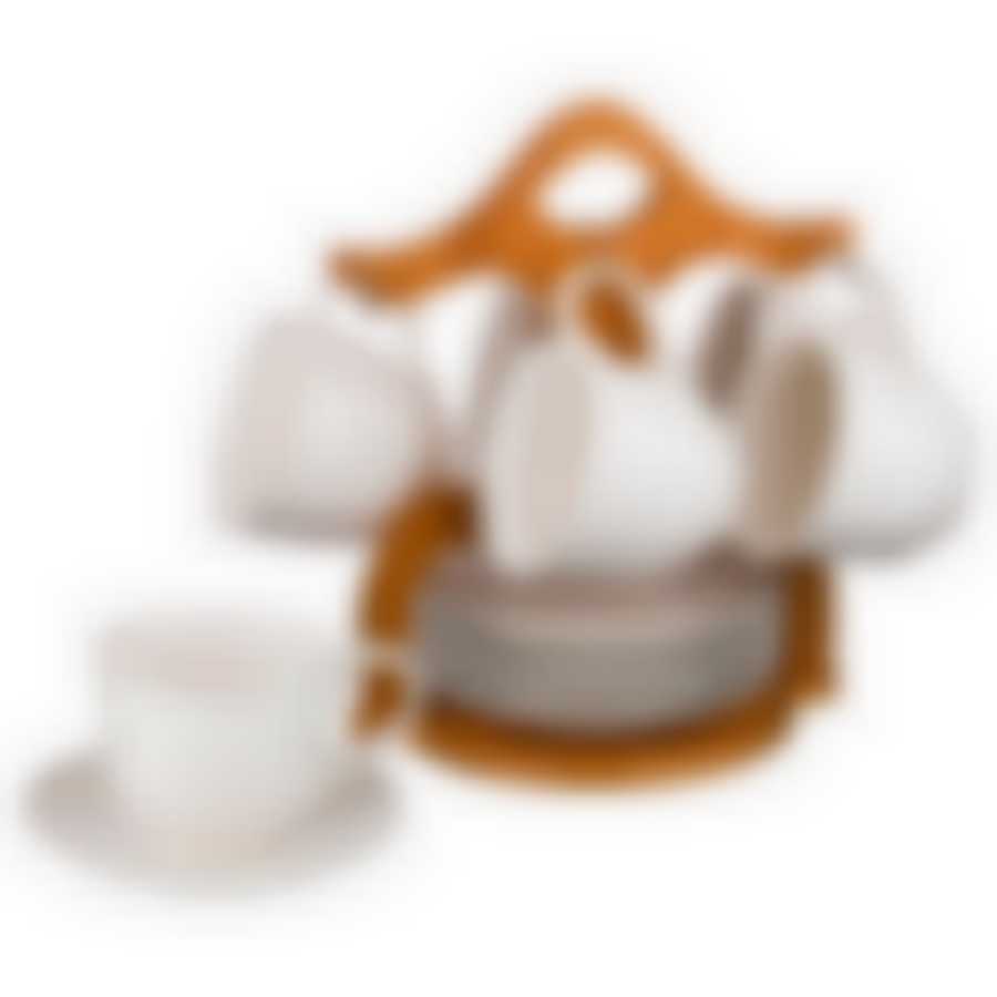 Чайный набор на 6 персон 12пр. 180 мл. на подставке