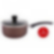 Ковшик agness с антипригарным покрытием и стекл. крышкой 1000 мл