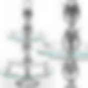 26658 Конфетница 2х ярус 29х29х47см ВАНЕССА