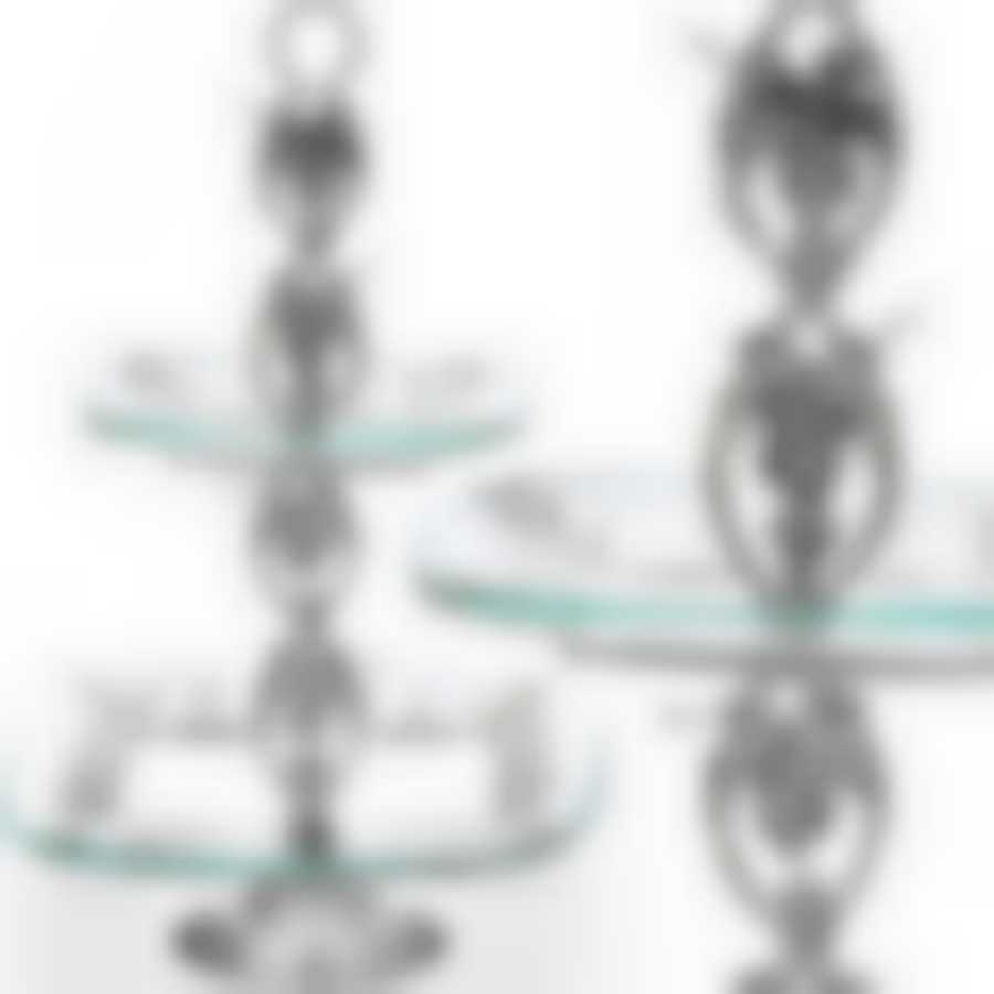 26658 Конфетница 2х ярус 29х29х47см ВАНЕССА