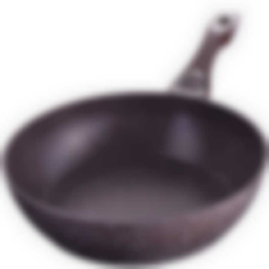 26733 Сотейник алюминий 24см мрам/крошка