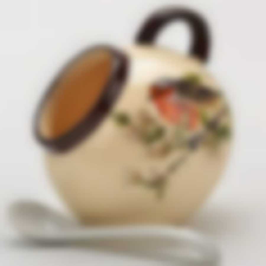 Солонка керам с ложкой LR "Снегирь" (х72) 4730