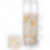 НАБОР КРУЖЕК НА МЕТАЛЛ.ПОДСТАВКЕ LEFARD "HONEY BEE" 4 ШТ.  360МЛ (КОР=8НАБ.)