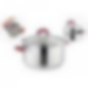 Кастрюля agness Profi home со стеклянной крышкой, 5,0л 24x13.5 см