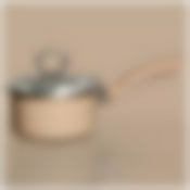 Ковш эмалированный со стеклянной крышкой с эффектом металлик серия Deluxe 1,1 л. диаметр= 14 см