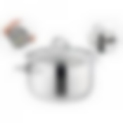 Кастрюля agness Profi home со стеклянной крышкой, 5,0л 24x13.5 см