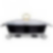 Мармит со стекл.крышкой на метал.подставке овальный Moon art 1,75л 36*22*11см черный 