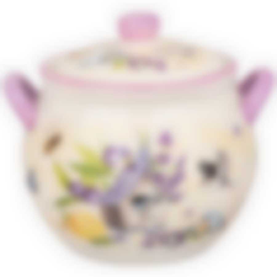 Горшочек для запекания с крышкой agness Лаванда 600мл