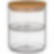 Емкость для сыпучих agness Native , 2 секции диаметр 11см, высота 14 см боросиликатное стекло