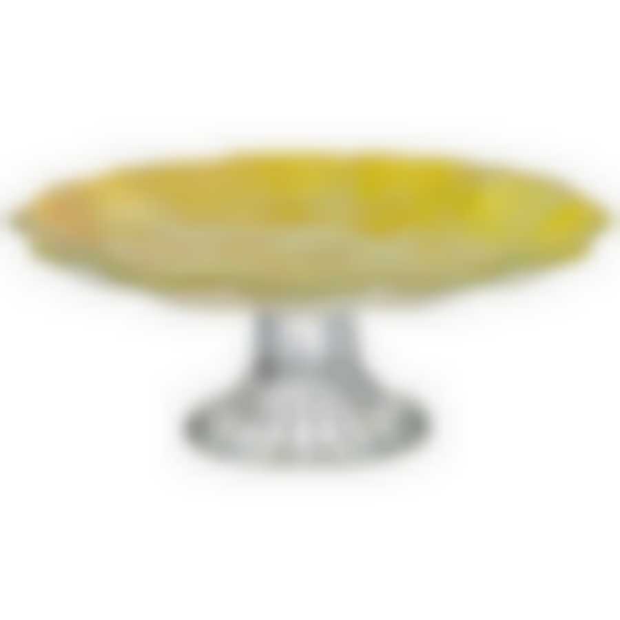 Блюдо на ножке 20 см коллекция Новогодний калейдоскоп 