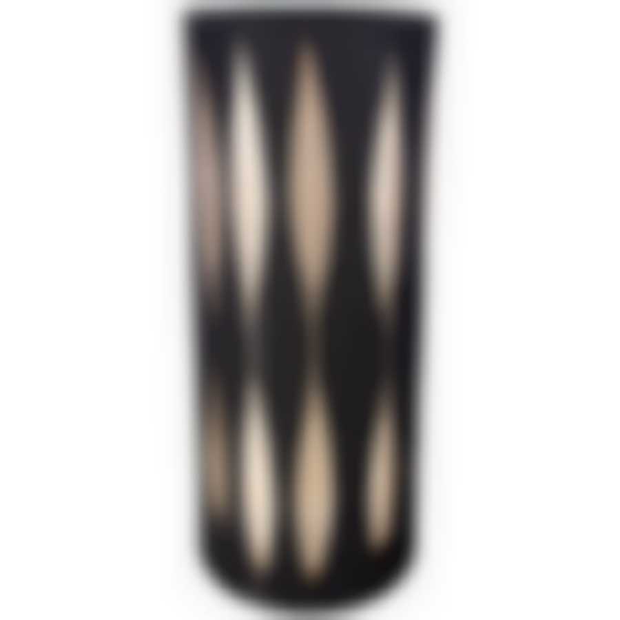 Ваза Cilindro hilary gold/black высота 30см