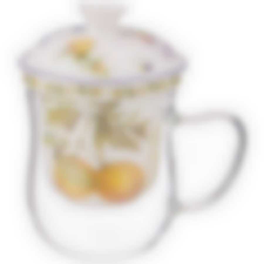 Кружка стеклянная с ситом lefard Прованс лимоны 500 мл 