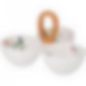 Менажница bronco Meadow трехсекционная с ручкой 24,5*23*7 см 