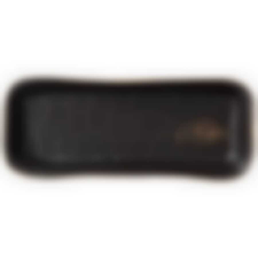 Блюдо bronco Midnight gold прямоуг. 34 см 