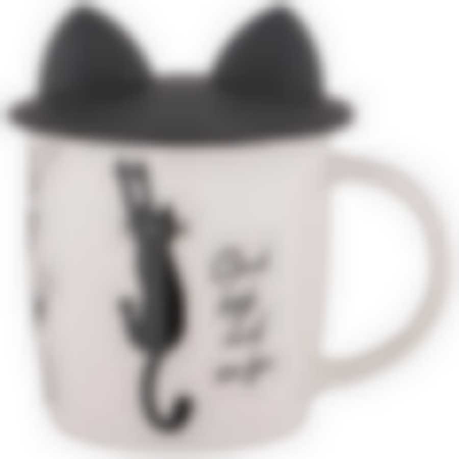 Кружка с силиконовой крышкой Котомания 380мл 