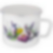 Кружка эмалированная с пластик.крышкой серия Лаванда 1500 мл, 14*12 см