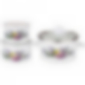 Набор: кастрюля со стеклян. крышкой + 2 миски глубокие с пластик.крышками 1700/1200/750 мл