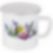 Кружка эмалированная с пластик.крышкой серия Лаванда 650 мл, 10*10 см