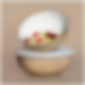 Набор мисок эмалиров. с пластик. крышками,с эффектом металлик серия Deluxe 4пр. 1.7/3,0 л. 20/24 см