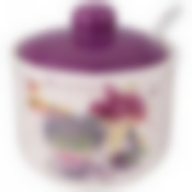 Сахарница с ложкой Лавандовая весна 10*10 см. высота=9,5 см. / 300 мл. 