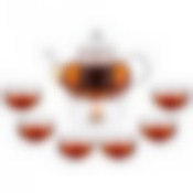 Чайный набор на 6 персон Double-wall 7пр.: чайник 800мл + 6 чашек 150мл 