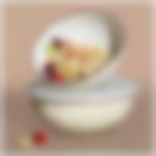 Набор мисок эмалиров.с пластик. крышками,с эффектом металлик серия Deluxe 4пр. 1.7/3,0 л. 20/24 см