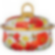 Сахарница agness эмалированная, серия маки 850mл