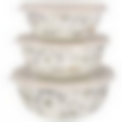 Набор мисок agness эмалирован. с пластик.крышками, серия яблоневый сад, 6пр.14/16/18см, 0,6/0,9/1,3л