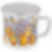 Кружка эмалированная с пластик.крышкой серия Прованс лимоны 650 мл, 10*10 см