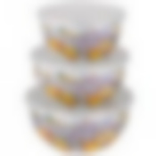 Набор мисок эмалированных с пласт.крышками,серия Прованс лимоны 6пр. 800/1200/1600 мл. 14/16/18 см