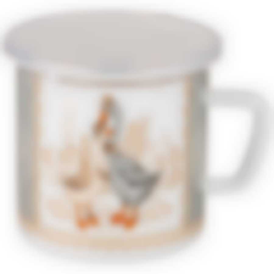 Кружка эмалированная с пластик.крышкой 1250 мл, 12*12 см