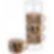 Набор кружек из 4-х шт. на подставке коллекция Animal world объем кружки 200 мл