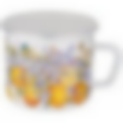 Кружка эмалированная с пластик.крышкой серия Прованс лимоны 1500 мл, 14*12 см