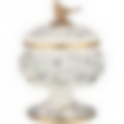 Сахарница agness эмалированная на ножке, серия яблоневый сад, 0,85л