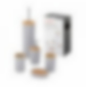 Набор аксессуаров для ванной комнаты "Бамбук" (серый)