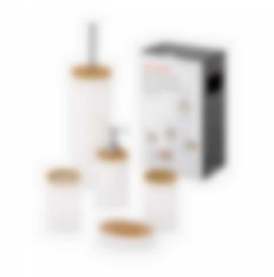 Набор аксессуаров для ванной комнаты "Бамбук" (белый)