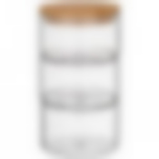 Емкость для сыпучих agness Native , 3 секции, диаметр 11см, высота 20,5 см боросиликатное стекло