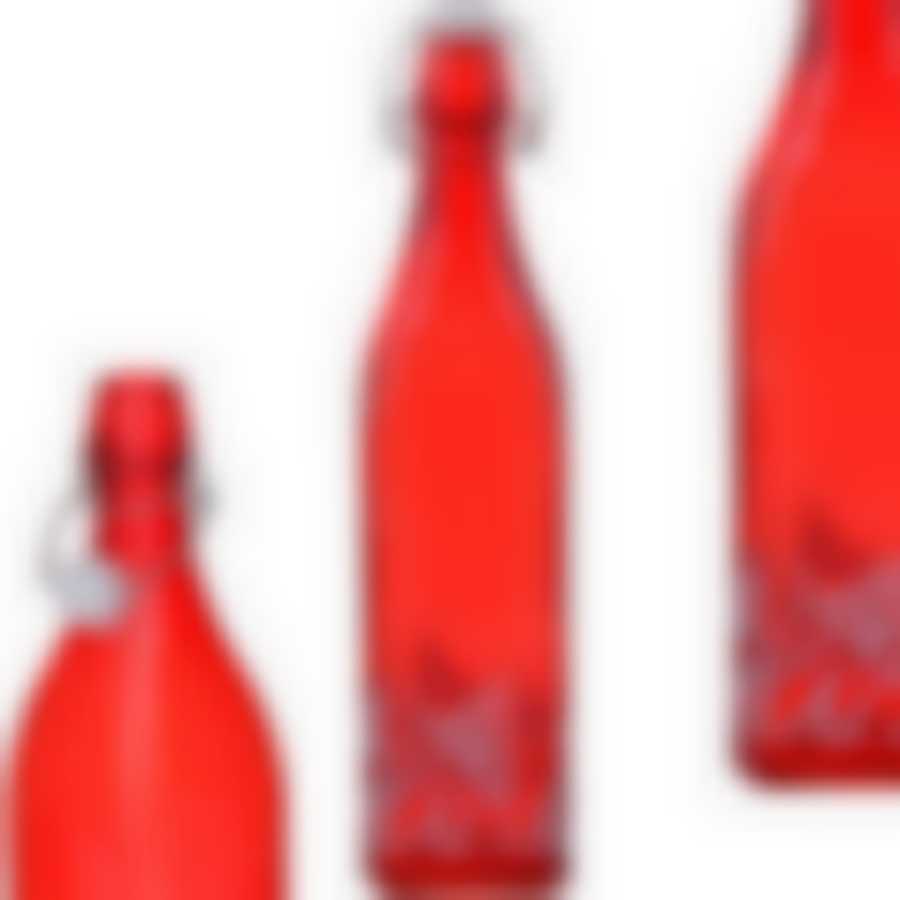 Бутылка 500мл стекло с крышкой КРАСНЫЙ LR