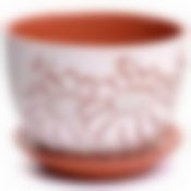 Горшок МАЙОЛИКА, Текстурная, Терракот-4, Ромашк