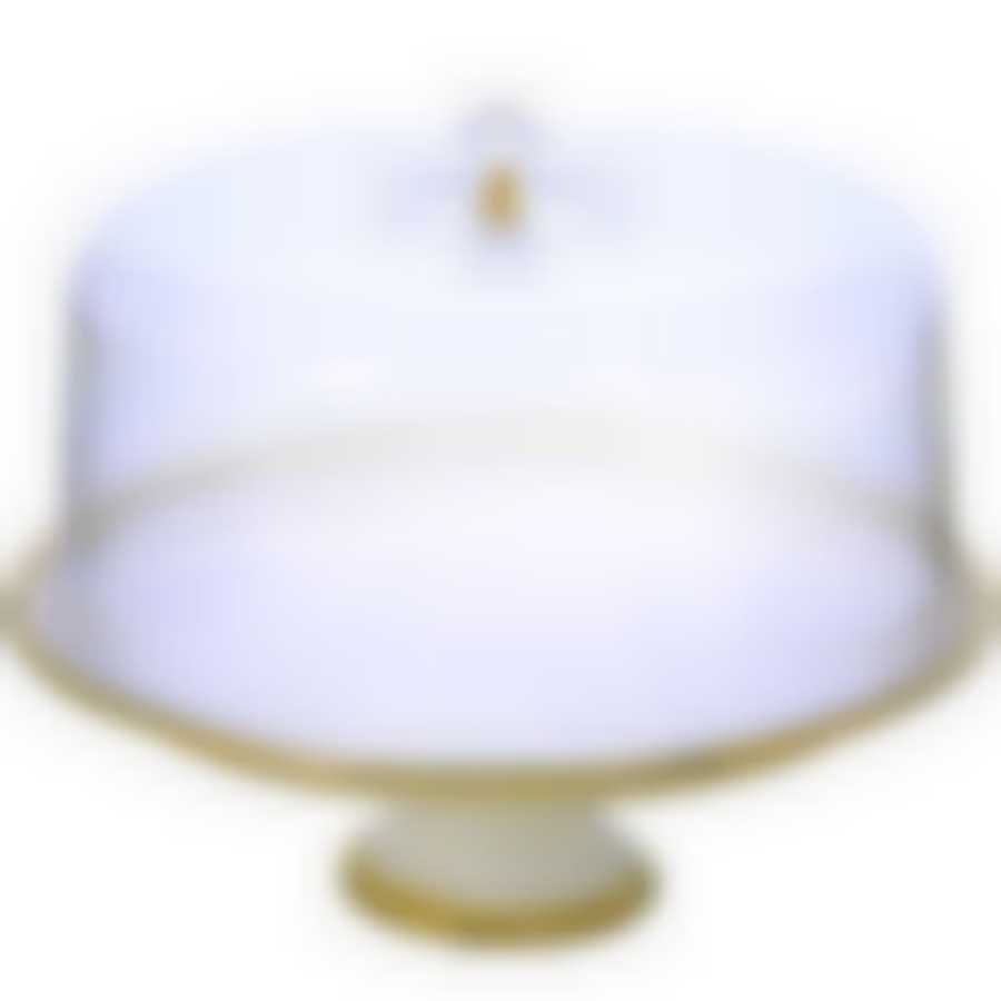 Тортовница 32 см.с пласт.кр.на ножке LR