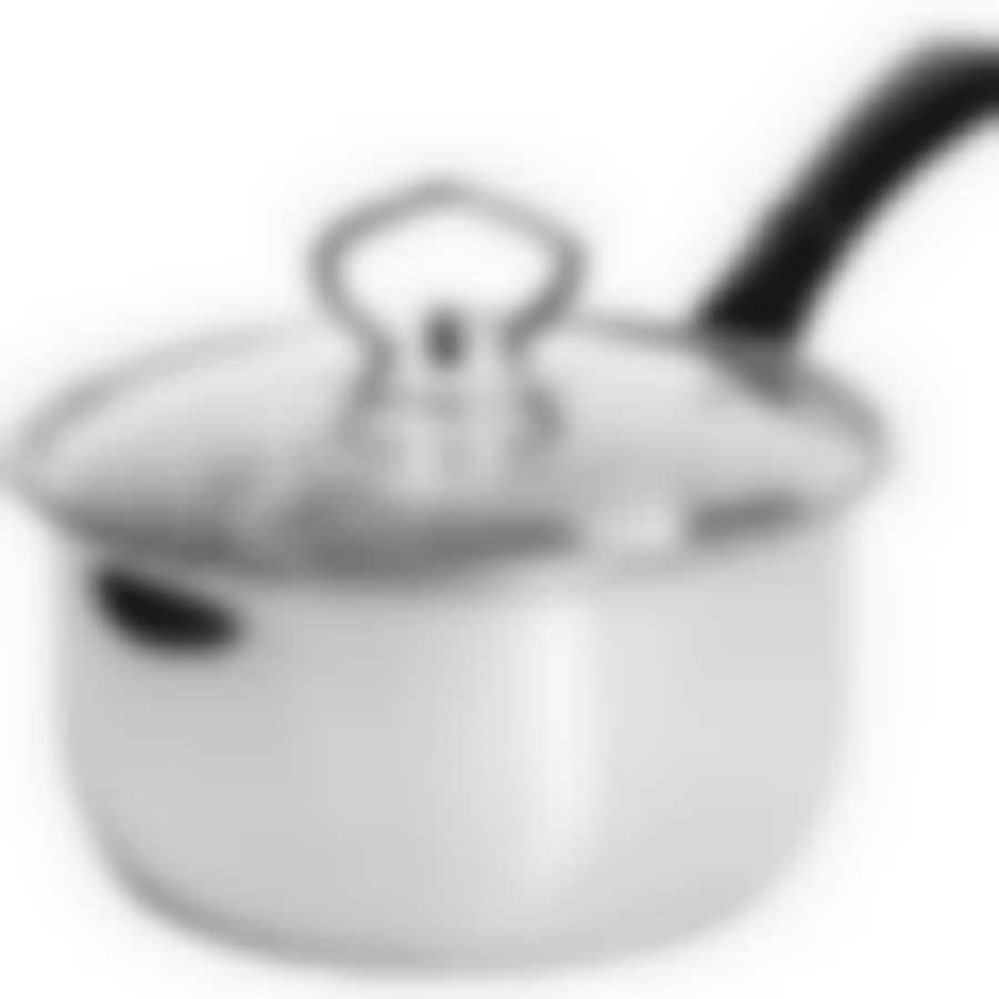 Кастрюля-ковш нержавейка с крышкой 1,6л.MB