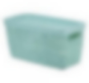 Коробка БЯЗЬ с крышкой 28х14х14cм 4л  Морская волна