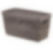 Коробка БЯЗЬ с крышкой 28х14х14cм 4л  французcкий серый