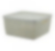 Коробка БЯЗЬ с крышкой 28х28х14см 8л  белый ротанг